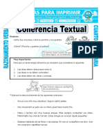 Ficha Coherencia Textual para Cuarto de Primaria