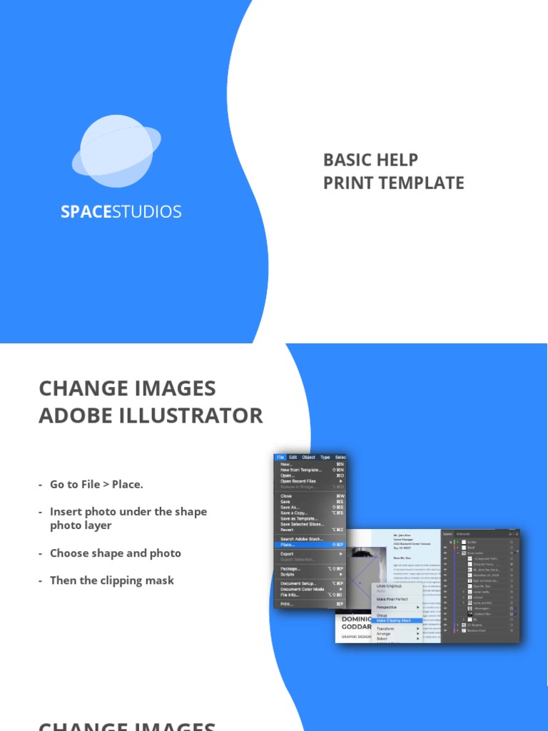 Spacestudios: Basic Help Print Template | PDF | Career & Growth | Art