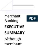 Merchant Banking: Executive