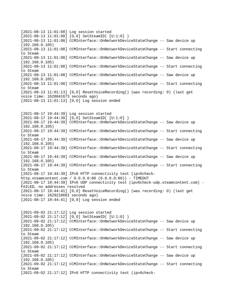 Steam Connection Logs | PDF | Login | Proxy Server