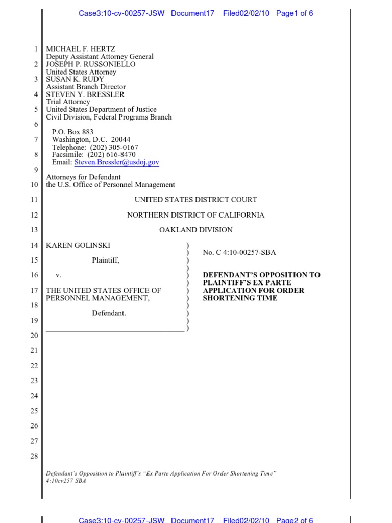 Ex Parte Application Pdf