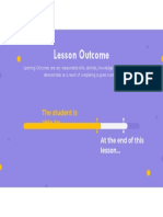 Lesson Outcome: The Student Is Able To