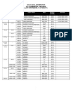 Gce A-Level Examination 2011 Examination Timetable (Last Updated As at 23 Feb 2011)