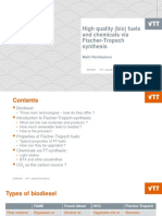 High Quality (Bio) Fuels and Chemicals Via Fischer-Tropsch Synthesis