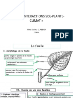 Module Interactions Sol-Plante-Climat : Mme Karima EL ABBADI Itshm