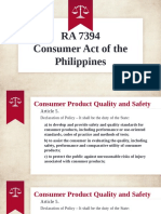RA 7394 Consumer Act of The Philippines