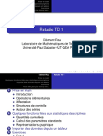 Rstudio TD 1: Clément Rau Laboratoire de Mathématiques de Toulouse Université Paul Sabatier-IUT GEA Ponsan