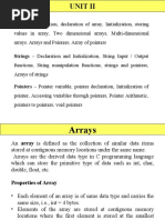 Arrays - Definition, Declaration of Array, Initialization, Storing