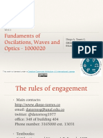 Fundaments of Oscilations, Waves and Optics - 1000020: Week 1