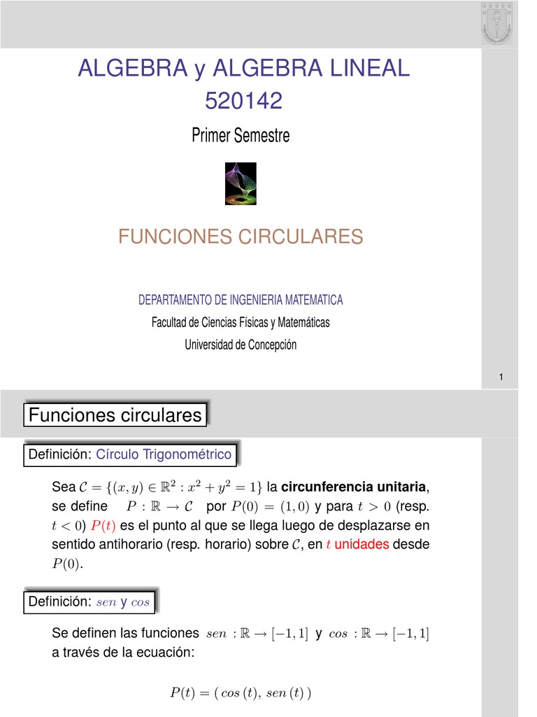 Funciones Circulares | PDF | Trigonometría | Objetos matemáticos