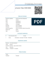 Curriculum Vitae V23512650: Datos de Contacto