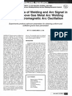 Características de la soldadura y la señal de arco en la soldadura GMAW de ranura estrecha mediante oscilación electromagnética de arco