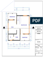 Planta baixa de duplex tipo 3 com varanda de serviço e sala de estar/jantar