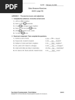 Extra Grammar Exercises (Unit 2, Page 12) LESSON 1 Possessive Nouns and Adjectives