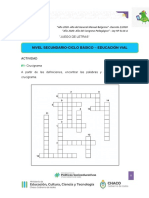 E. Vial - CICLO BÁSICO - NIVEL SECUNDARIO - Juego de Letras