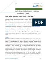 Von Hippellindau Syndrome Clinical Features Genetics and Surveillance of a Family