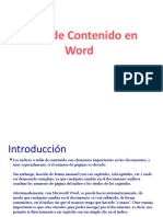 Tablas de Contenido en Word