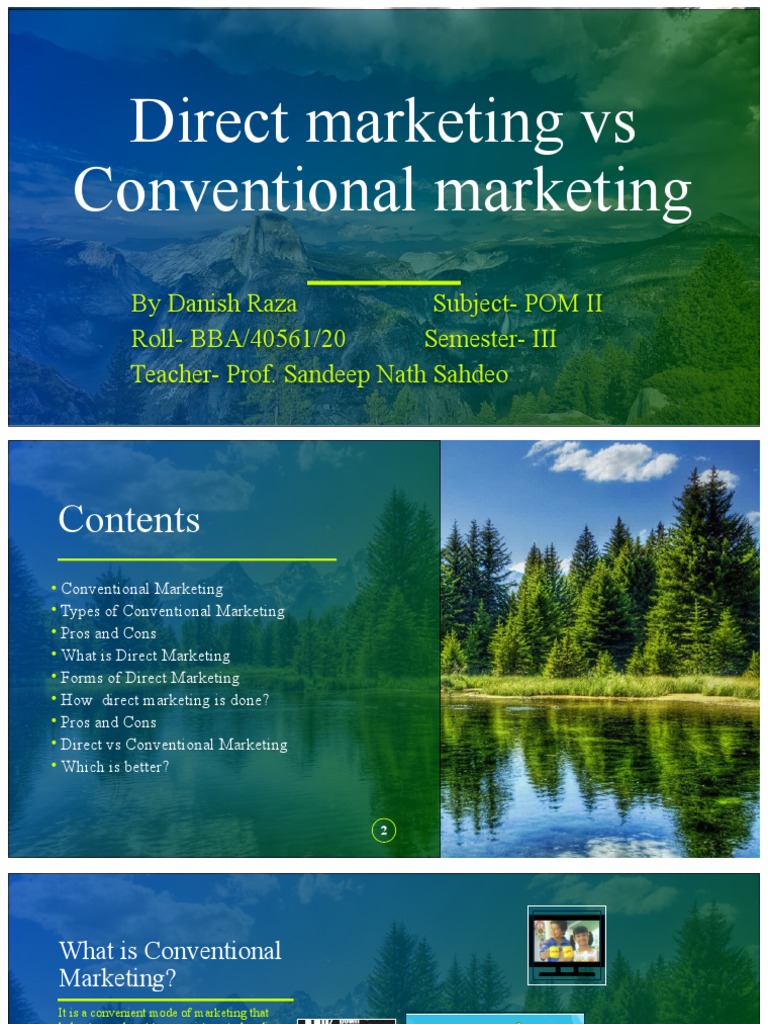 Direct vs Conventional Marketing Guide | PDF | Direct Marketing | Marketing