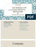 Four Models of Organizational Behavior: Autocratic, Custodial, Supportive, Collegial