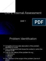 CAPE Internal Assessment: Unit 1