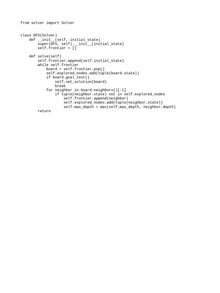 DFS Algorithm Implementation in Python | PDF | Language Arts ...