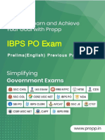 Ibps Po Exam: Prelims (English) Previous Paper