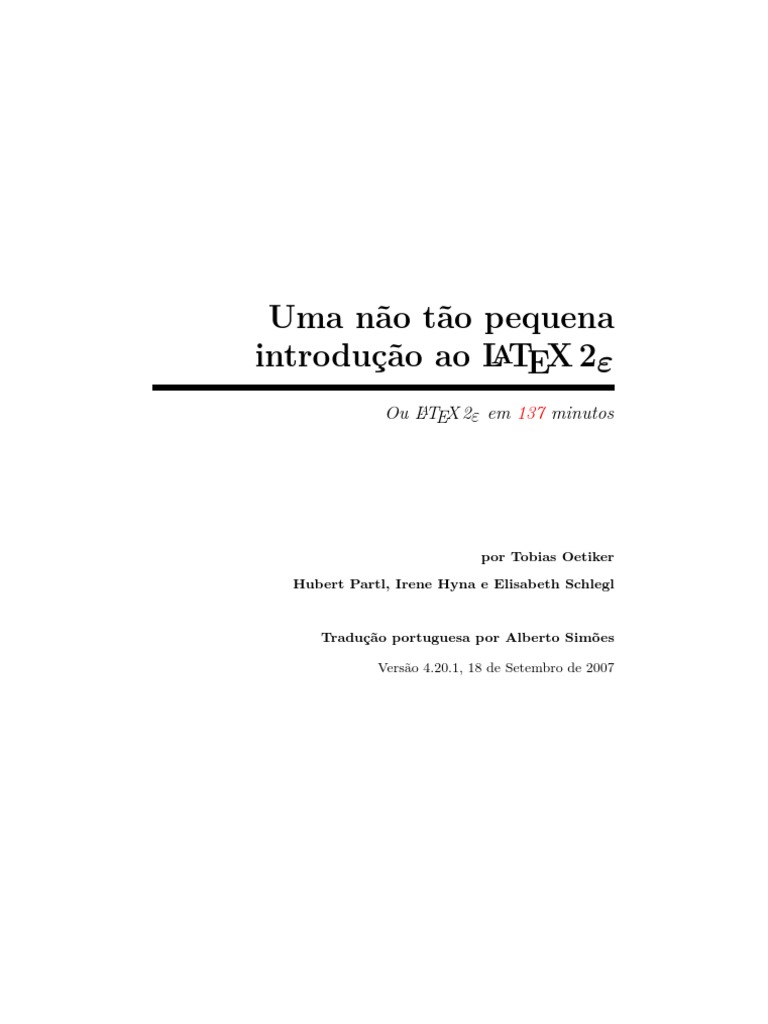 Tutorial Latex | PDF | Te X | Escrita