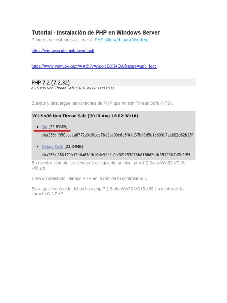 Instalar PHP en Windows Server IIS | PDF | Php | Servicios de ...