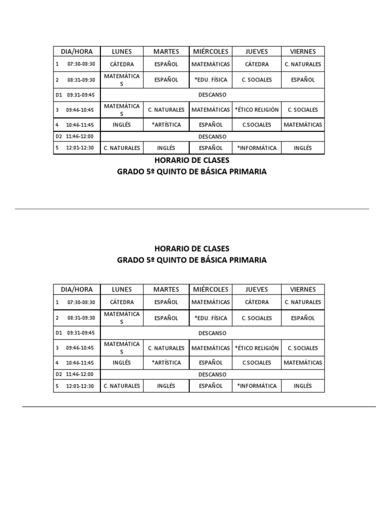 Horario Est PDF