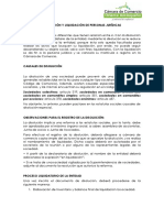 Disolución y Liquidación de Personas Jurídicas