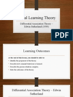 Perspectives On Crime - Social Learning Theory SE