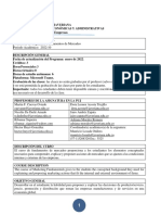 Programa Fundamentos de Mercadeo 2130 2022-1