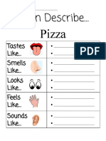 Pizza Descriptive Brainstorming