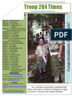 August Boy Scout Newsletter