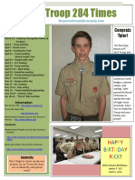 March Boy Scout Newsletter Initials