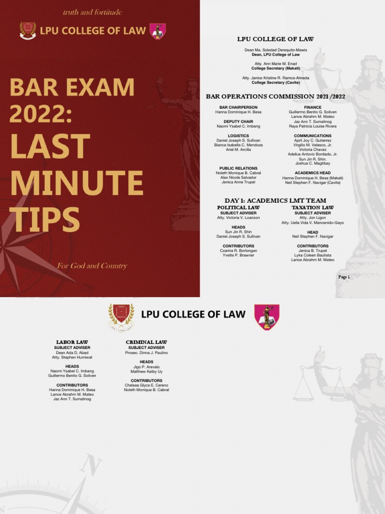 Law Students' Bar Exam Guide | PDF | Impeachment | Pardon