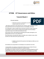 ICT206 ICT Governance and Ethics: Tutorial Week 3