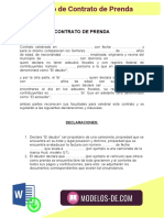 Modelo de Contrato de Prenda