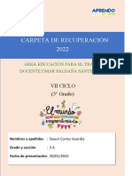 Carpeta de Recuperación 3° 2022.