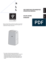 DW-J27FA DW-J20FA: Air Purifying Dehumidifier Operation Manual