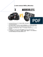 Diferencias Entre Cámaras Réflex y Mirrorless