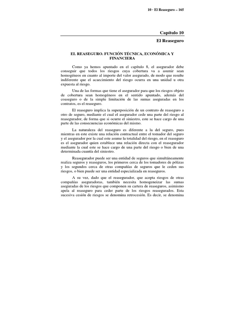 Concepto y Funciones del Reaseguro | PDF | Reaseguro | Seguro