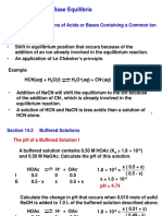 Chapter 14: Acid-Base Equilibria: Section 14.1 Solutions of Acids or Bases Containing A Common Ion