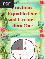 Fractions Equal To One and Greater Than One