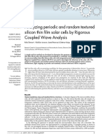 2014 - Analyzing Periodic and Random Textured Silicon Thin Film Solar Cells by Rigorous Coupled Wave Analysis