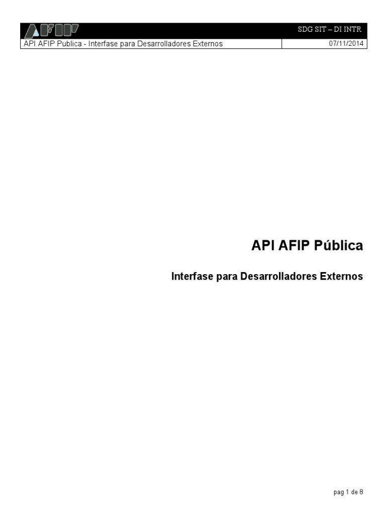API AFIP: Acceso a Información Pública | PDF | Transferencia de estado ...