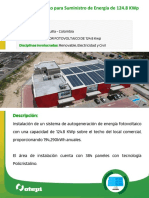 Sistema Fotovoltaico para Suministro de Energía de 124.8 KWP Jamar LasTrinitarias