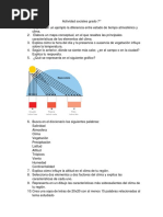 Actividad Sociales Grado 7° y 6°