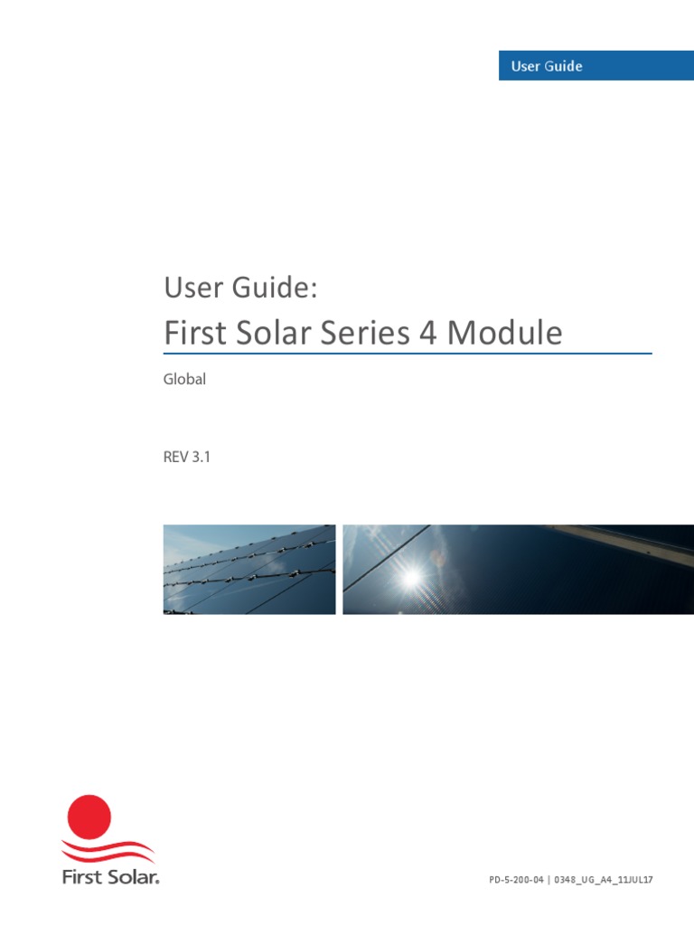 Series 4 Module User Guide Global | PDF | Photovoltaics | Electrical ...