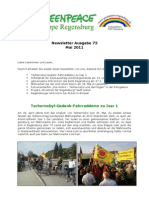 Greenpeace-Gruppe Regensburg - Newsletter 73 Vom 23. Mai 2011